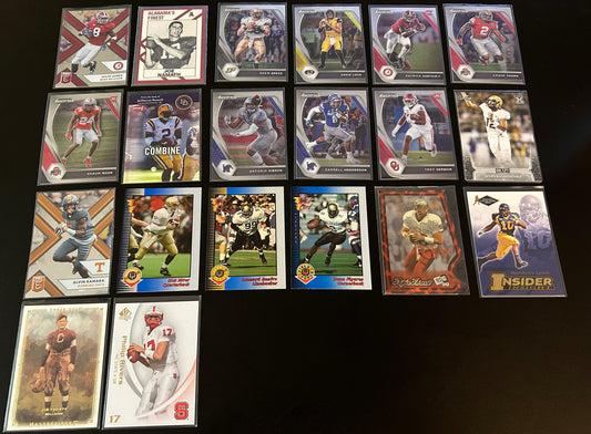 College Football $5 20 Card lot #1