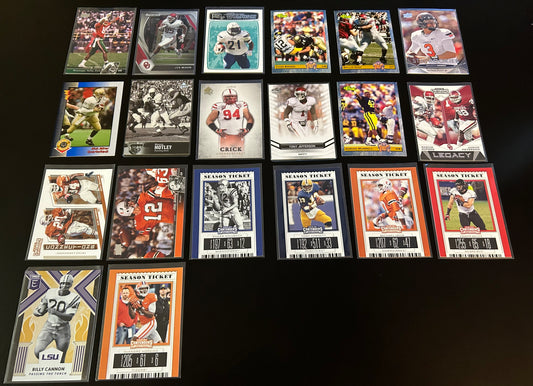 College Football $5 20 Card lot #5