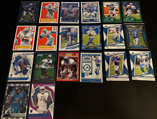 NFL Detroit Lions $5 20 Card Lot #1