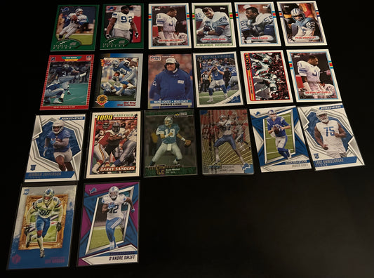 NFL Detroit Lions $5 20 Card Lot #3