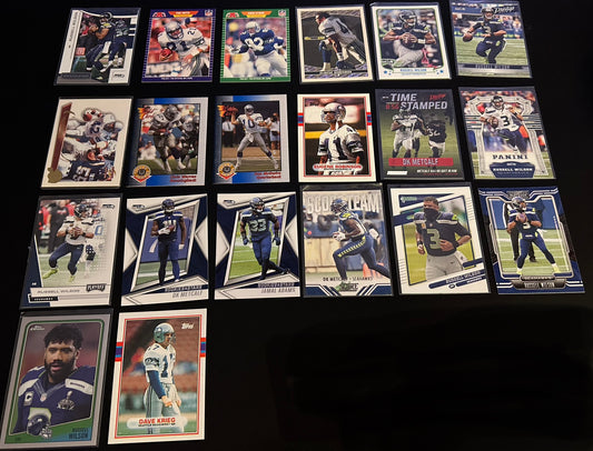 NFL Seattle Seahawks $5 20 Card Lot #1