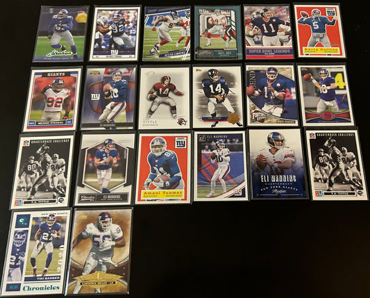 NFL New York Giants $5 20 Card Lot #1