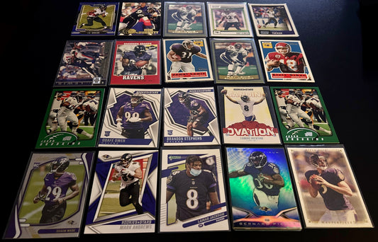 NFL Baltimore Ravens $5 20 Card Lot #1