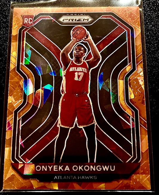 2019 Onyeka Okongwu Orange Cracked Ice Prizm Panini Prizm Basketball Parallel Card