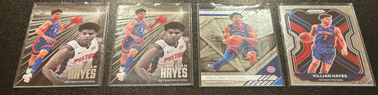 Killian Hayes Four Card Panini Set with Rookie Cards