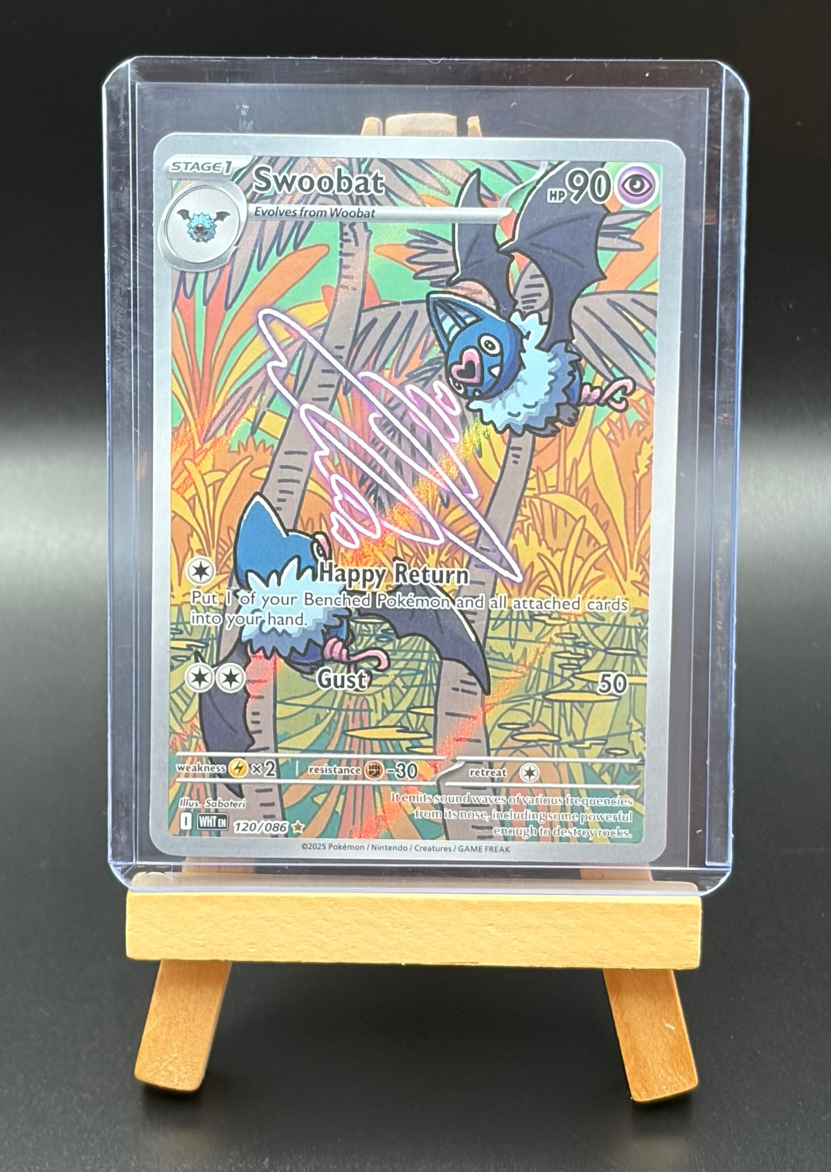 Swoobat - 120/086 Scarlet & Violet : White Flare Illustration Rare LP