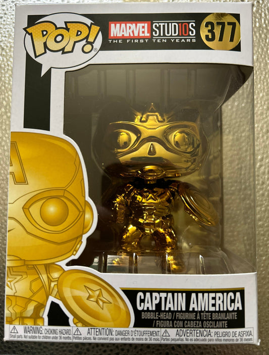 Funko Pop Gold Chrome Captain America