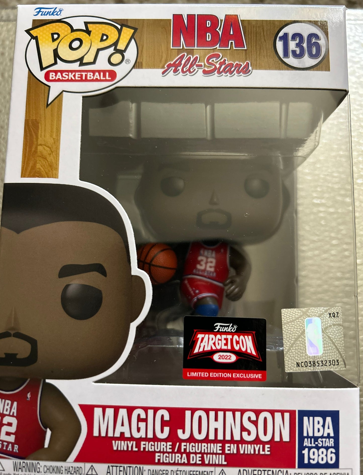 Magic Johnson Funko Pop! With All Star Basketball Card