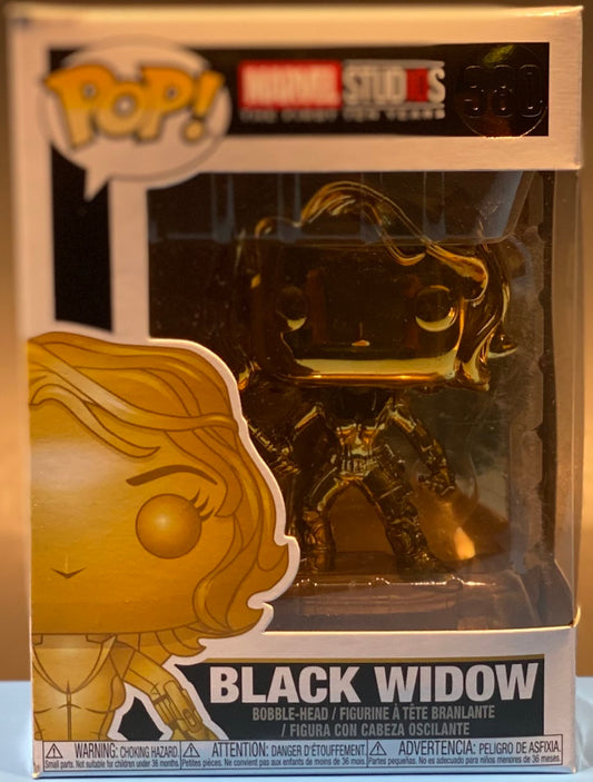 Funko Pop Gold chrome black widow